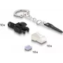 DeLOCK RJ45 kištukas Cat.6A užrakinamas 10 vnt. rinkinys Juodas Metalinis Vyriškas
