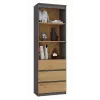 Biuro spintelė knygoms top e shop RS-60 ANT/ART KPL – 3 lentynos, medžio drožlių plokštė, 600×350×1800 mm