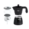 Espresso kavos aparatas Adler AD 4421 – 15 bar siurblys, juodas korpusas