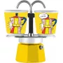 Kavos virimo aparatas Bialetti Mini Express 0001405 (2 puodeliai, geltonas, Lichtenšteino dizainas)