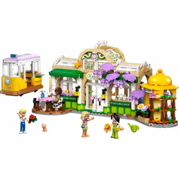 LEGO Friends 42671 Augalų kavinė ir gėlių parduotuvė – statybos rinkinys su kavine ir gėlių parduotuve