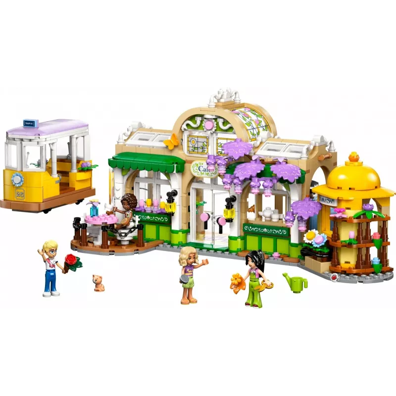 LEGO Friends 42671 Augalų kavinė ir gėlių parduotuvė – statybos rinkinys su kavine ir gėlių parduotuve