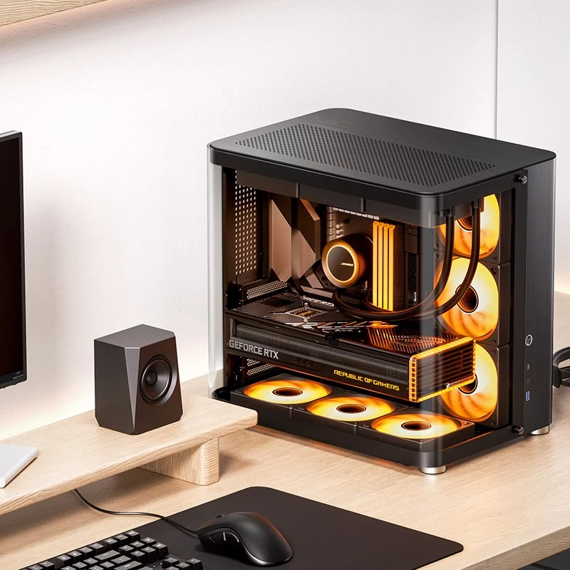 Korpusas Jonsbo TK-2 2.0 Midi Tower juodas