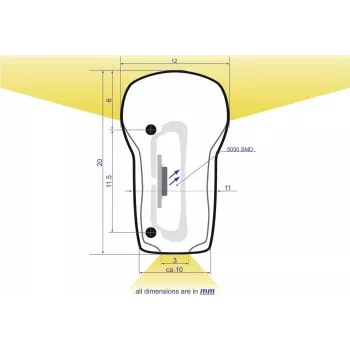 LED Neon Flex 230V slim EUROLITE 100 cm neutrali balta