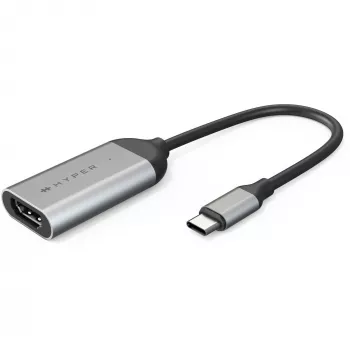 HYPER HD-H8K USB Type-C į HDMI adapteris iš nerūdijančio plieno