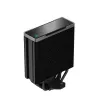 Oro aušintuvas DeepCool AK400 ZERO DARK PLUS — 120 mm FDB ventiliatorius, 4 šilumos vamzdeliai 6 mm, skirtas LGA 1700/AM4/AM5, aukštis 155 mm, juodas