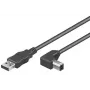 MicroConnect USBAB3ANGLED USB laidas USB 2.0 3 m USB A USB B juodas