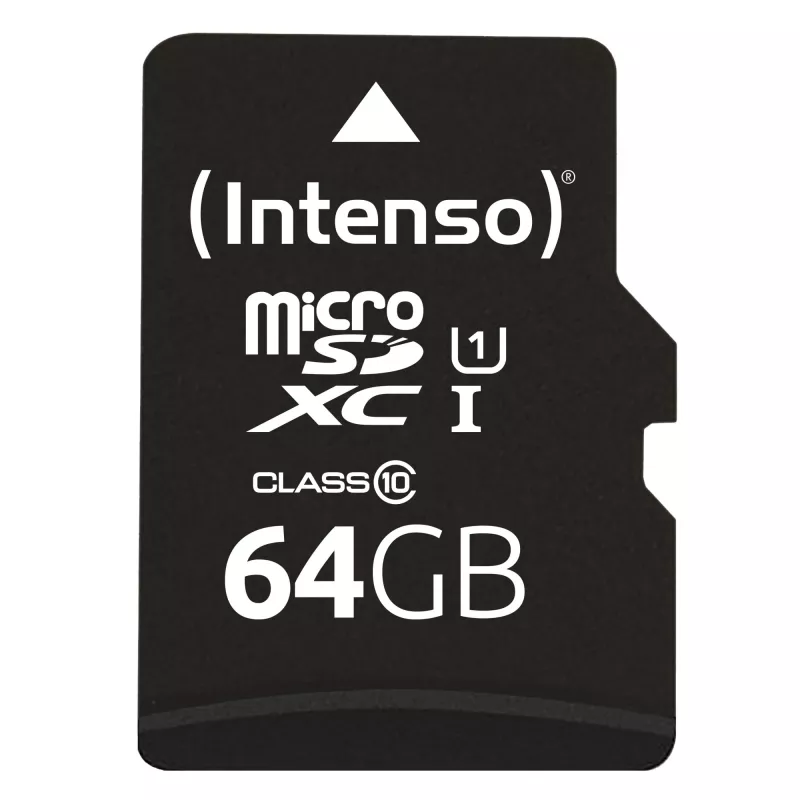 Intenso Performance microSDXC atminties kortelė 64GB UHS-I U1 / Class10 su SD adapteriu (3424490)