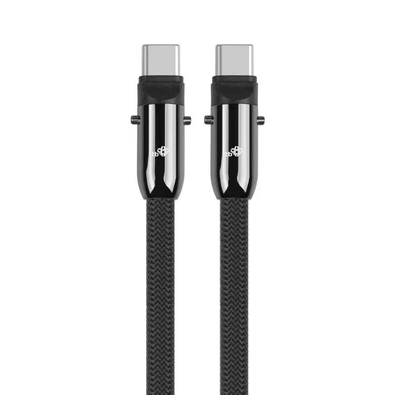 2in1 USB-C laidas 1 m juodas – nešiojamas pakabukas su įkrovimu