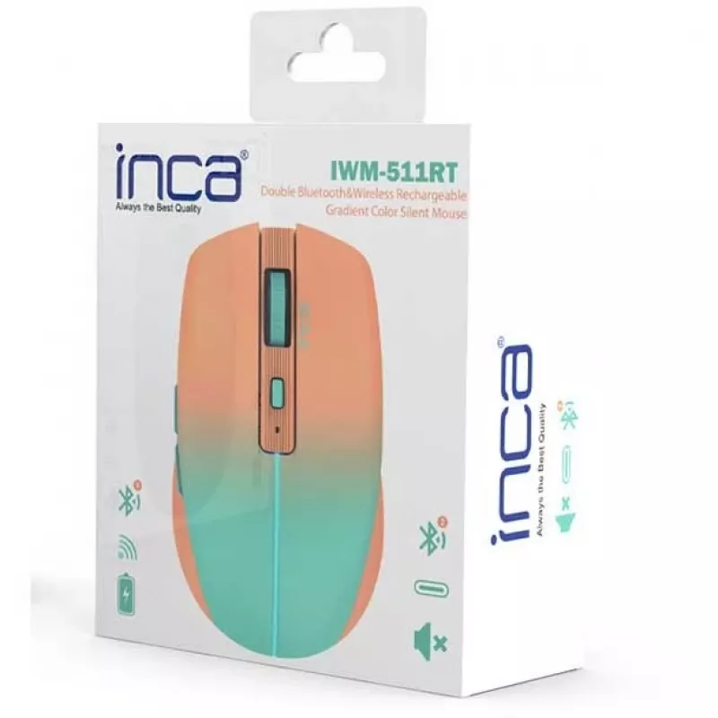Cian Technology GmbH INCA Mouse IWM-511RT belaidė pelė su RGB apšvietimu, oranžinė
