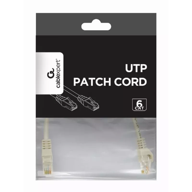 Patch laidas Cat.6 varinis UTP 5m pilkas