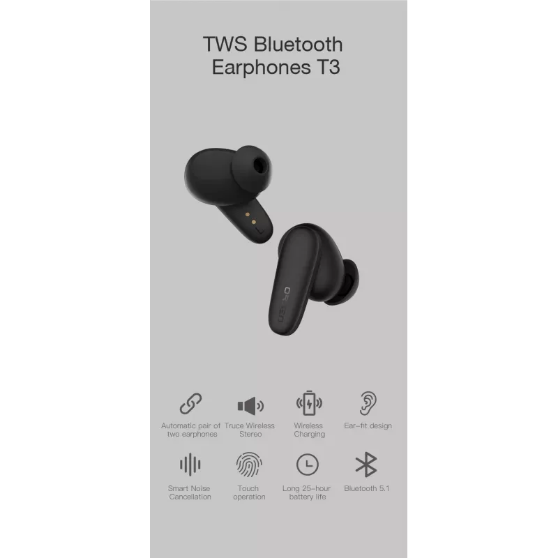 Ausinės Orsen T3 Bluetooth juodos