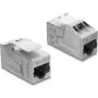 Keystone modulis DELOCK 91122 — plokščias RJ-45 lizdas, sidabrinis/baltas, 16×32,8×20 mm
