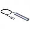 USB šakotuvas Unitek H1208CGY01 — 4 prievadų USB 3.0 (5 Gbps), aliuminis