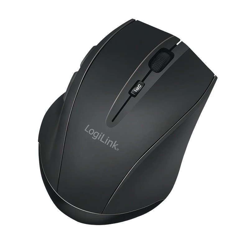 Logilink belaidė pelė BT5.0, ergonomiška, juoda