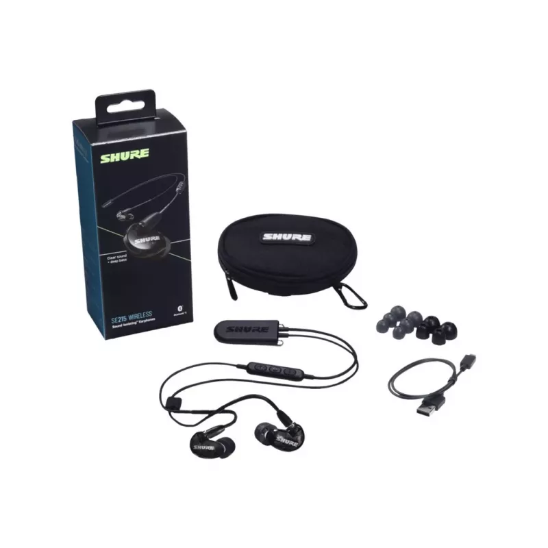 Shure SE215 ausinės, juodos