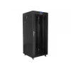 Laisvai pastatomas stovas LANBERG FF01-6627-12BL 19 colių 27U 600x600 mm stiklinėmis durimis, 800 kg talpa