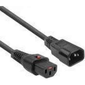 ACT maitinimo laidas su fiksavimu C13 – C14 juodas 3 m PC1022 230V 10A