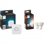 LED GU10 lempa dviejų rinkinys su Hue tiltu – Philips Hue White Ambiance, pakeičia 35W