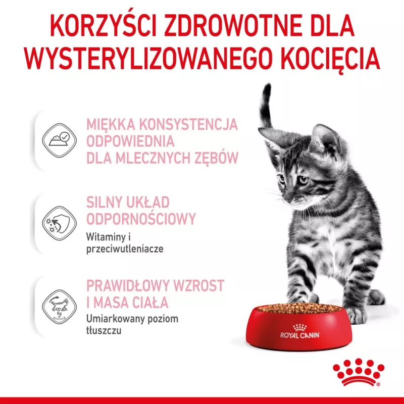 Šlapias kačių ėdalas Royal Canin Sterilised Gravy, 12 x 85 g pakeliai – vištiena, sterilizuotiems kačiukams