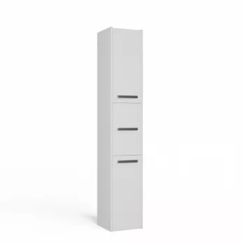 Laisvai pastatoma vonios spintelė S33 BIEL balta, 6 lentynų, 300×300×1700 mm