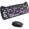 Belaidė klaviatūros ir pelės rinkinys CANYON HSET-W6 Kitty Edition – violetinis