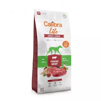 Calibra Dog Life Adult sausas ėdalas stambių veislių šunims su šviežia jautiena, 12 kg