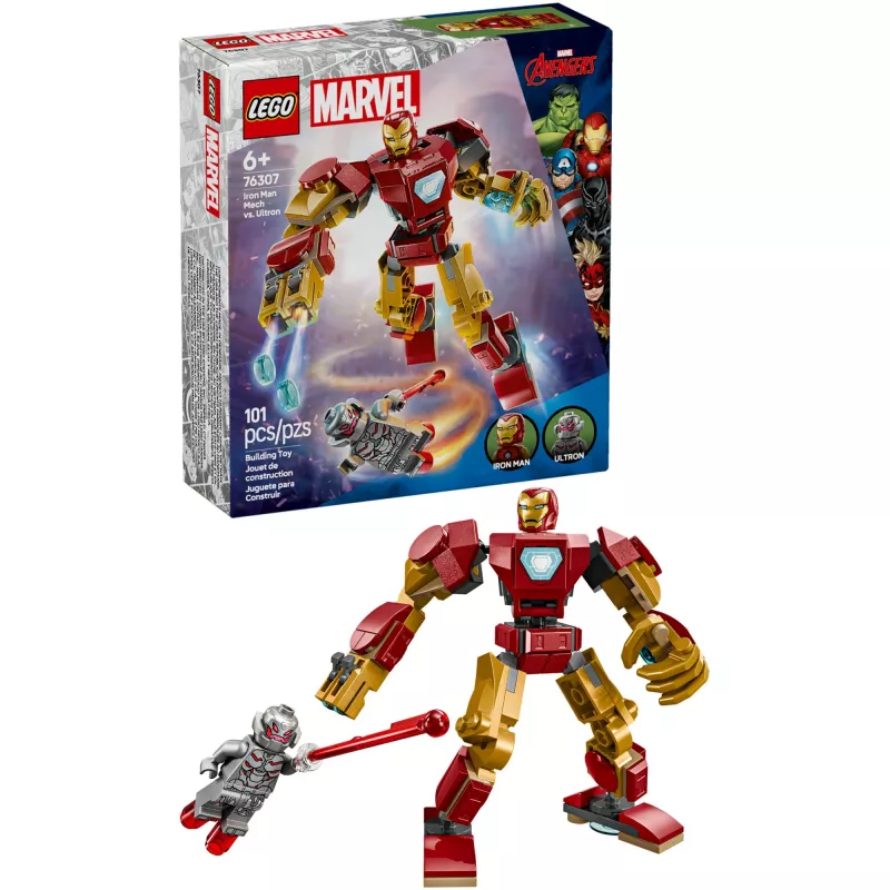 LEGO MARVEL 76307 Geležinio Žmogaus Mech prieš Ultroną