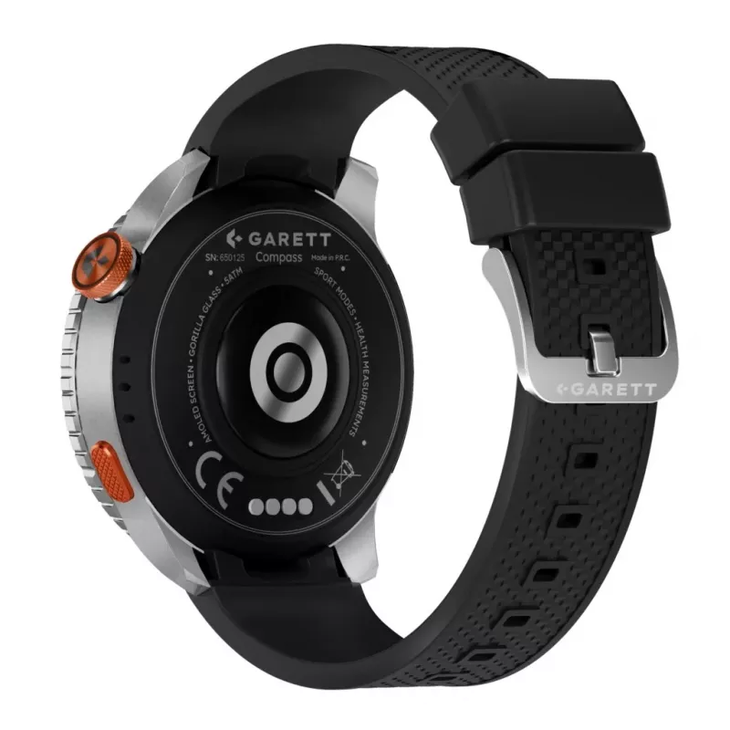 Išmanusis laikrodis Garett Compass GPS sidabrinis — Garett Compass GPS srebrny