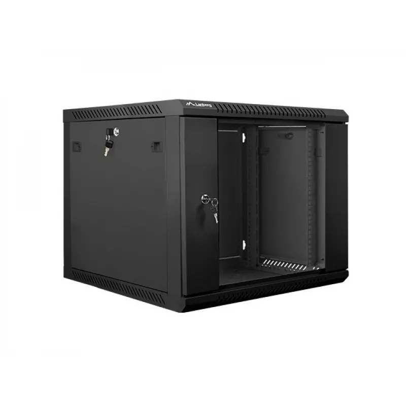 Sieninis stovas LANBERG WF01-6609-10B 9U 19 colių, 600×600×507 mm, 60 kg, IP20, juodos spalvos