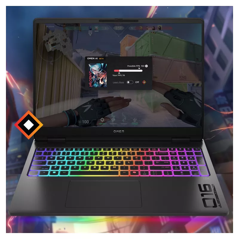 Nešiojamas kompiuteris HP OMEN MAX 16-ah0095ng, Intel Core Ultra 9 275HX, NVIDIA GeForce RTX 5080, 32 GB, 2 TB SSD, Windows 11 Home