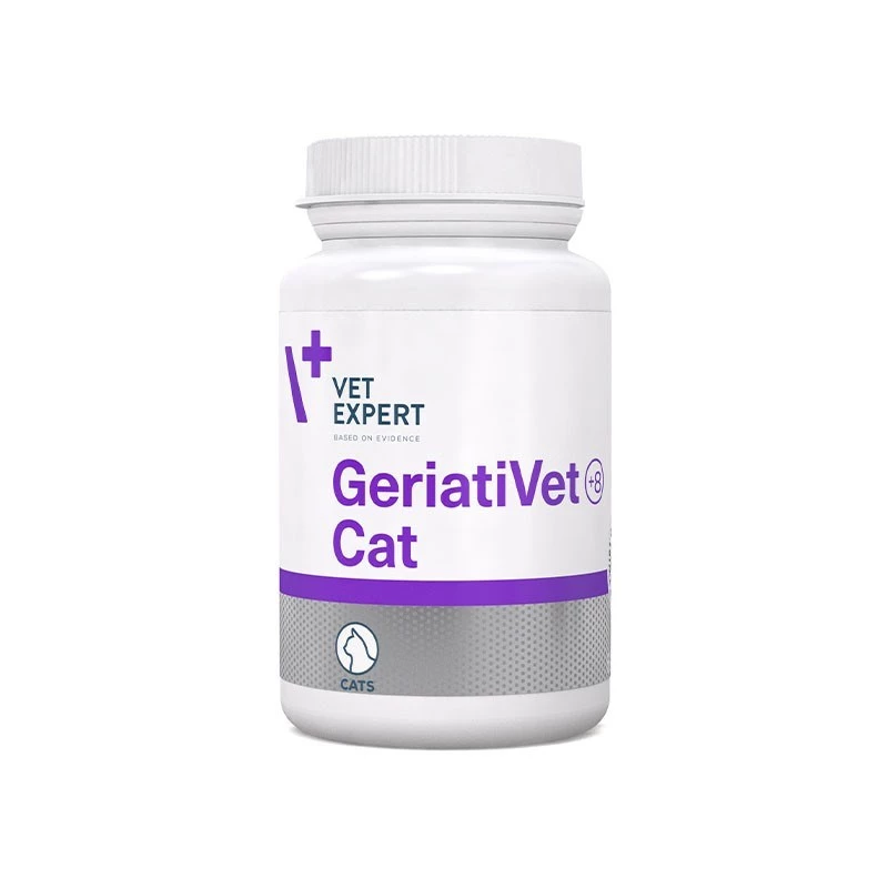 Maisto papildas katėms VETEXPERT GeriatiVet Cat kapsulės 60 vnt. – senjorų smegenų veiklos palaikymui, be glitimo ir sojos