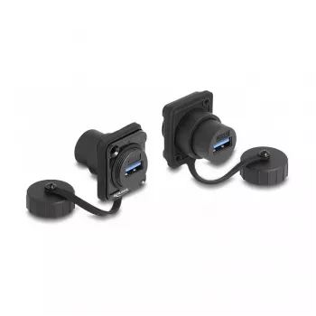 DeLOCK D tipo modulis USB 3.2 Gen 1 Type-A lizdas į Type-A lizdą IP67