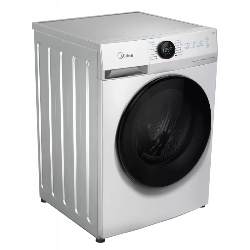 Skalbimo mašina Midea MF200W80WB/W-HR, priekinė pakrova, 8 kg, 1400 aps./min., LCD, garo funkcija, 60 cm pločio