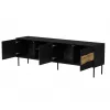 TV spintelė cama meble INSERTO 3D1W 190x40x62 cm juoda su LED