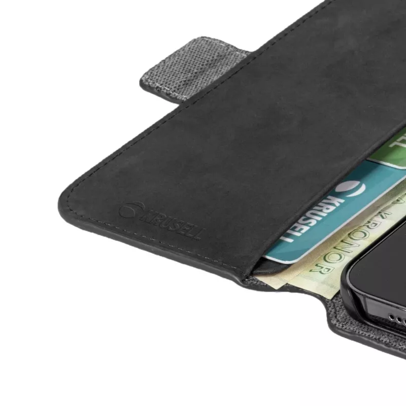 Dėklas-piniginė Krusell 62396 iPhone 13 Pro Max 17 cm juoda