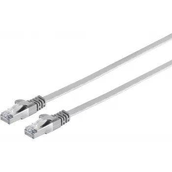 Plokščias RJ45 eterneto kabelis ShiverPeaks Cat.7 Slim, pilkas, 3 m