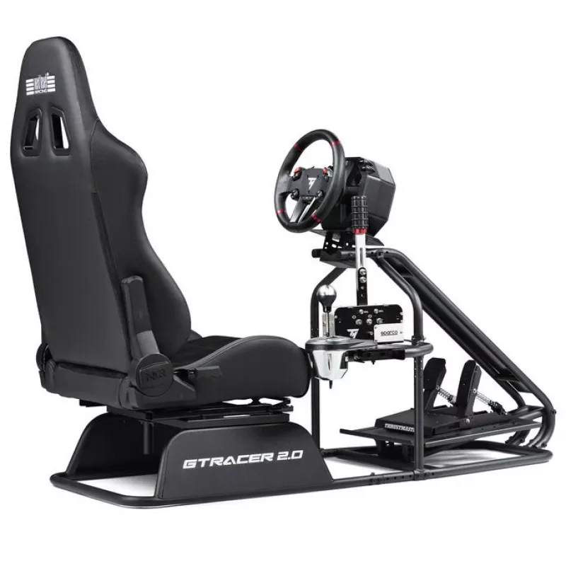 Lenktynių simuliatoriaus kėbulas Next Level Racing GTRacer 2.0 Juodas reguliuojamas sėdynės rėmas