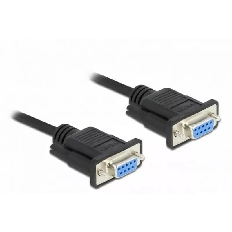 Serijinis kabelis DeLOCK 86605 Juodas 2m RS-232 Sub-D9