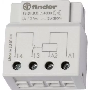 Finder Relė UP-Dozei arba Schalterdozei 13.31.8.012.4300 12 V/AC 1 Normaliai Atviras Kontaktas 12 A 250 V/AC (13.31.8.012.4300)