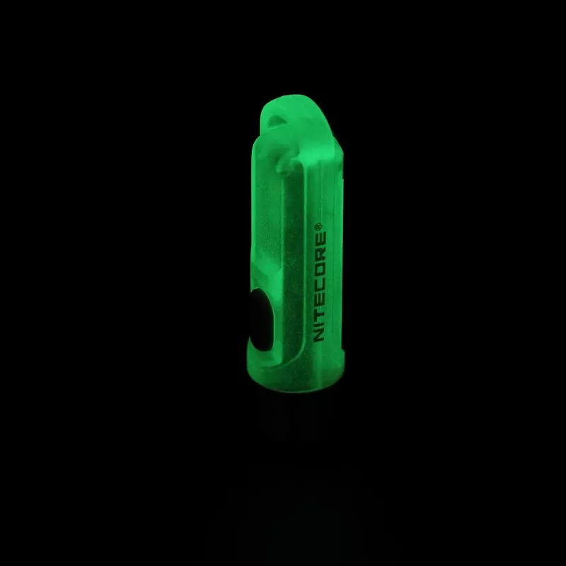 Raktų pakabuko žibintuvėlis Nitecore TIKI GITD Pilka – USB įkraunamas, 1 lm, 55 mm, 12 g, IP66