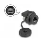 DeLOCK RJ45 Cat.6A jungtis IP67 vandeniui ir dulkėms atspari juoda