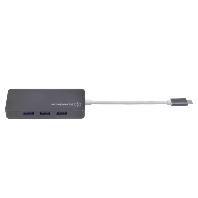SilverStone SST-EP14C – USB 3.1 Type-C Gen1 į HDMI, 3x USB 3.1 Gen 1 Type-A, 1x USB 3.1 Gen 1 Type-C (PD 2.0 įkrovimas)