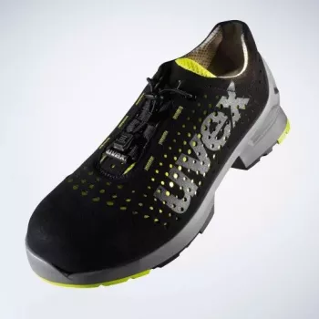 Apsauginiai batai Uvex 85438 suaugusiems, juodi su žalia spalva, mikroveliūras, poliuretanas