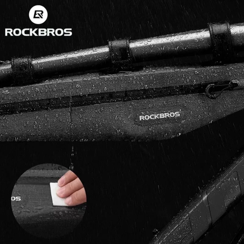 Dviračio rėmo krepšys Rockbros AS-052 pilkas, vandeniui atsparus