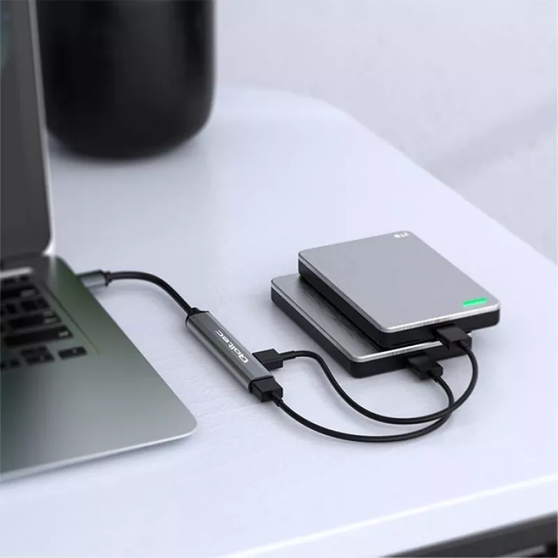 Qoltec 53790 USB-C 3.1 5in1 adapteris – USB-C PD, USB-C, 2x USB 2.0, USB 3.0