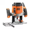 Frezeris/Trimeris Black & Decker KW1200EKA-QS – kompaktiškas frezeris su reguliuojamu gyliu, ergonomiškas dizainas