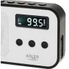 Nešiojamas skaitmeninis radijas Adler AD 1907 – AM/FM, skaitmeninis derintuvas, žadintuvas, USB-C, 600 mAh baterija, LCD, 20 stočių atmintis, teleskopinė antena