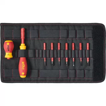 Atsuktuvų rinkinys Wiha slimVario starter set 41232 (MPN 2831T901) – izoliuoti antgaliai ir ergonomiška rankena