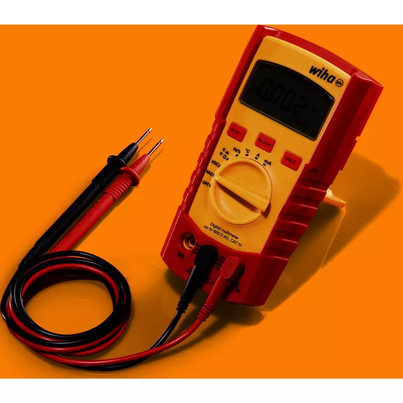 Multimetras Wiha 45218 – skaitmeninis multimetras, iki 600 V kintamosios įtampos, CAT IV